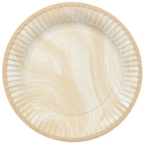 Engångstallrikar Marmor Beige - 23 cm - 8 stycken - Tallrikar