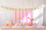 Filtbanner Happy Birthday Girl rosa DIY-kit