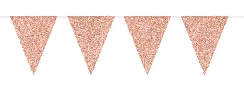 Flagglinje Glamour Glitter Rose Gold - 6 meter - Flagglinje