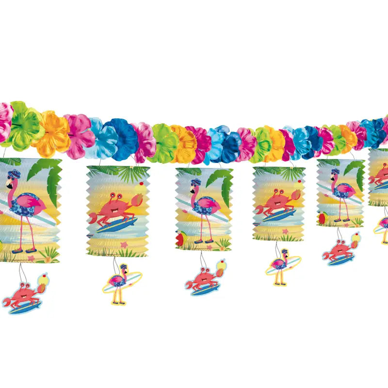 Flamingo Lampion Garland - 3,6 meter - Girlang