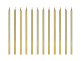 Plain födelsedagsljus guld 14 cm (1 pack / 12 pack)