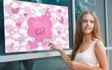 Fönsterflagga ’It’s a Girl’ – 60x90 cm - Fönsterflagga