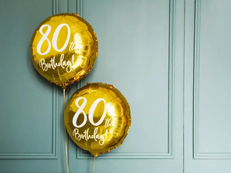 Folieballong 80-årsdag guld