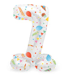 Folieballong med bas Siffror Joyful Party - 41 cm - 7 - Folieballong