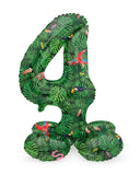 Folieballong med bas Siffror Jungle Vibe - 72 cm - 4 - Folieballong