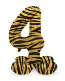 Folieballong med bas Siffror Tiger Chic - 41 cm - 4 - Folieballong