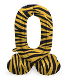 Folieballong med bas Siffror Tiger Chic - 72 cm - Folieballong