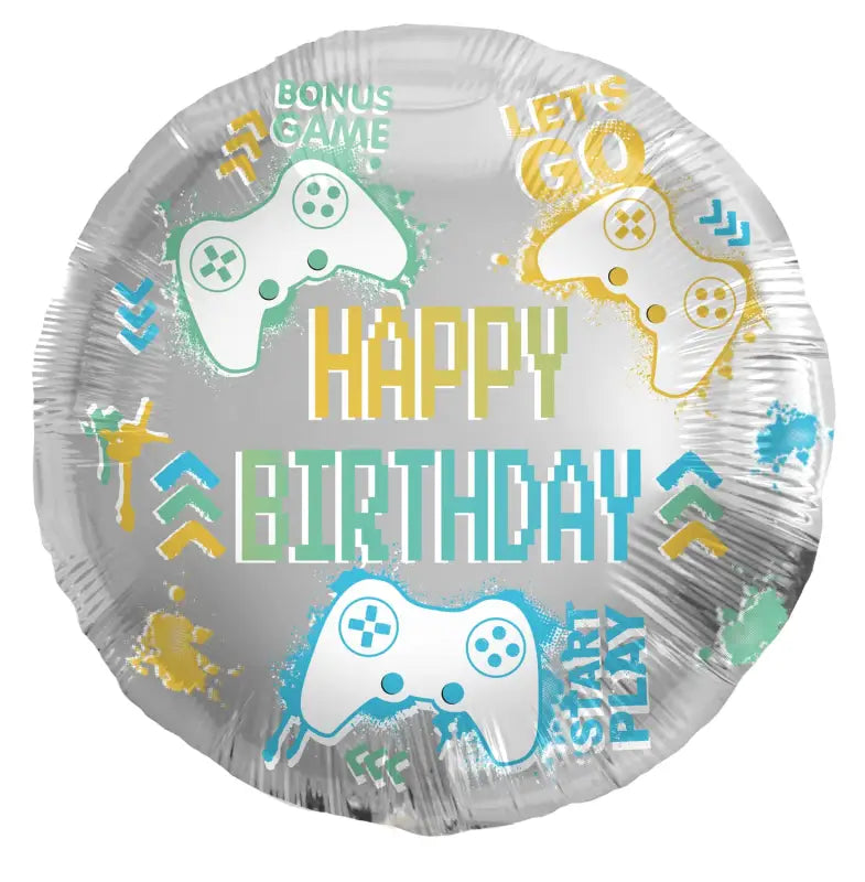 Folieballong Birthday Gamer - 45 cm - Folieballong