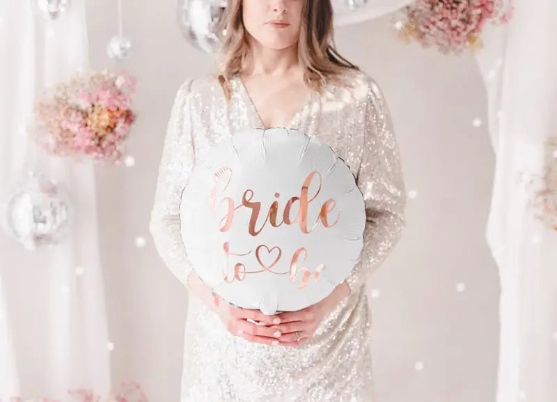 Folieballong Bride to be vit