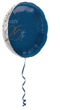 Folieballong Elegant True Blue 25 år - 45cm - Folieballong