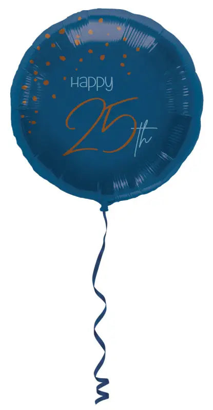 Folieballong Elegant True Blue 25 år - 45cm - Folieballong