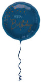 Folieballong Elegant True Blue - 45cm - Folieballong