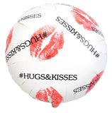 Folieballong # ’Hugs & kisses’ Vit - 45cm - Folieballong