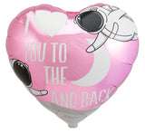 Rosa ’I Love You To The Moon And Back’ Folieballong - 45cm - Folieballong