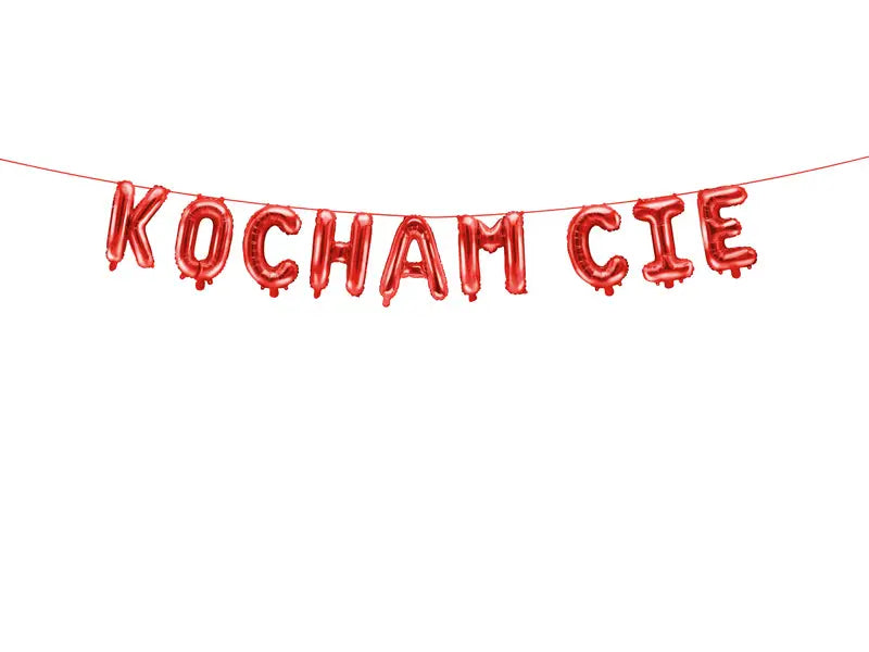 Folieballong Kocham Cię röd