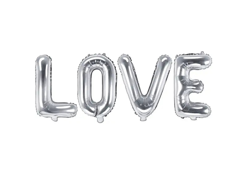 Folieballong Love silver