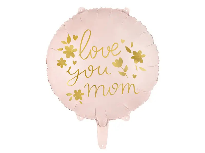 Folieballong ’Love you mom’ rosa