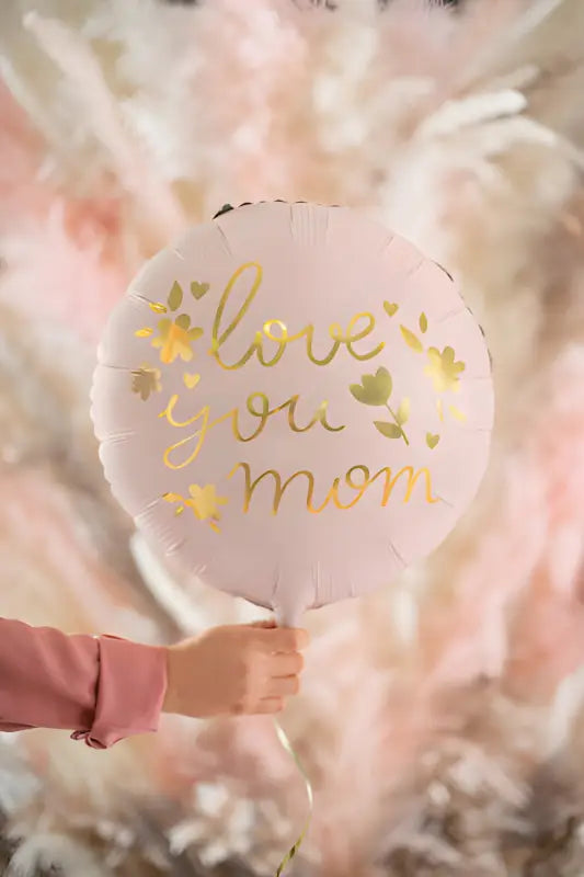 Folieballong ’Love you mom’ rosa