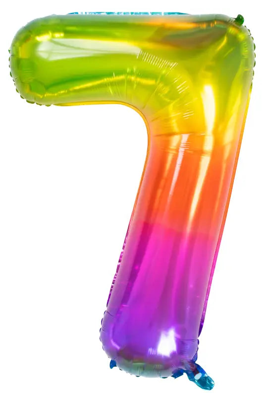 Folieballong nummer 7 Yummy Gummy Rainbow - 81 cm - Folieballong