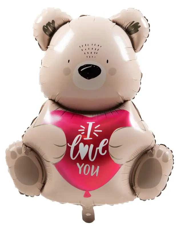 Folieballong - Ombre Love - Brunbjörn ’I love you’ - 56 cm - Folieballong