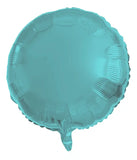 Folieballong Rund Pastell Aqua Metallic Matt - 45 cm - Folieballong