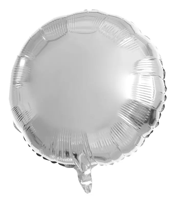 Folieballong Rund Silver - 45 cm - Folieballong