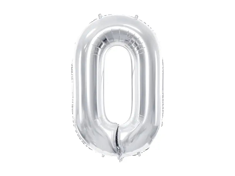 Folieballong Siffra ’0’’ 86 cm silver