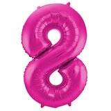 Folieballong Siffra 8 - Magenta - 86 cm - Folieballong