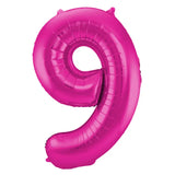 Folieballong Siffra 9 - Magenta - 86 cm - Folieballong