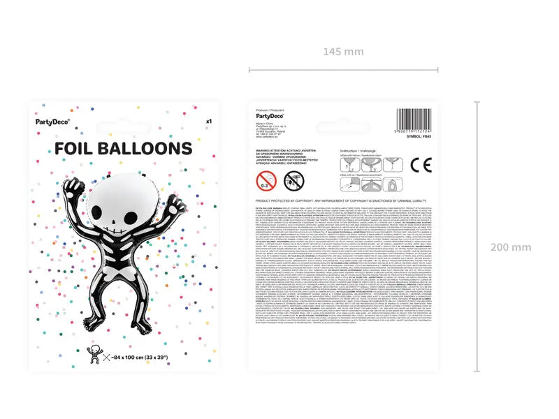 Folieballong Skeleton