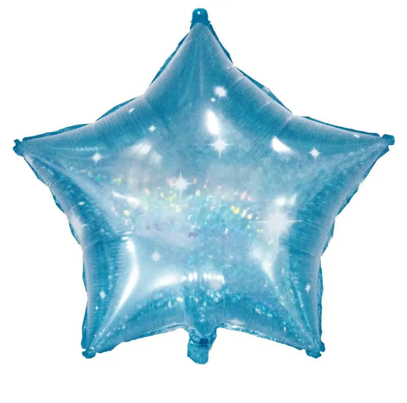 Folieballong Stjärnformad Galactic Aqua - 45 cm - Folieballong