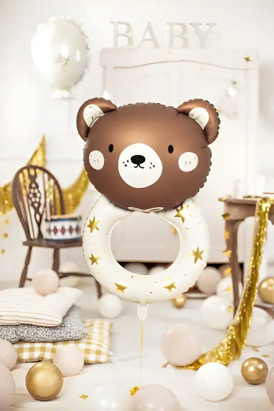 Folieballong Teddy rattle mix