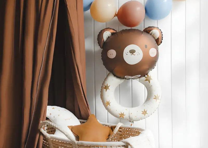 Folieballong Teddy rattle mix