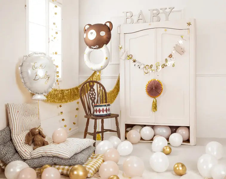 Folieballong Teddy rattle mix