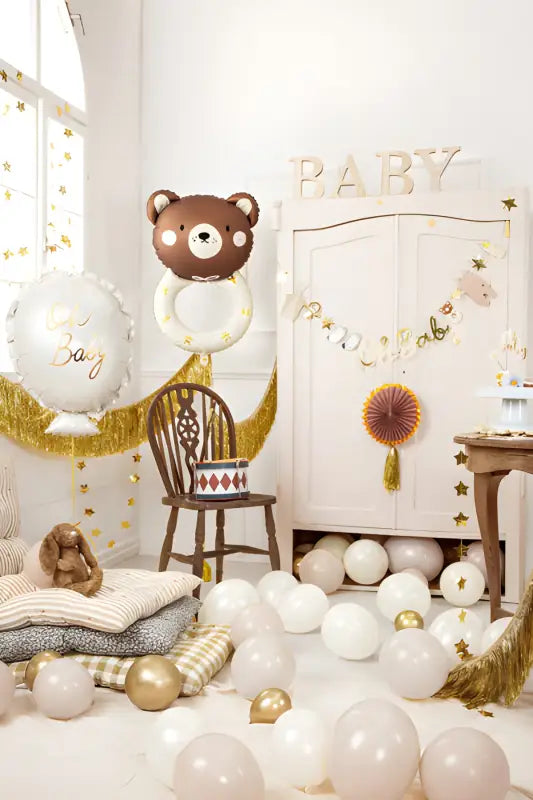 Folieballong Teddy rattle mix