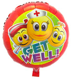 Bli frisk snart Smiley Folie Balloon - Folieballong