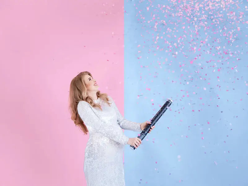 Gender Reveal Confetti Cannon - Ready to Pop rosa