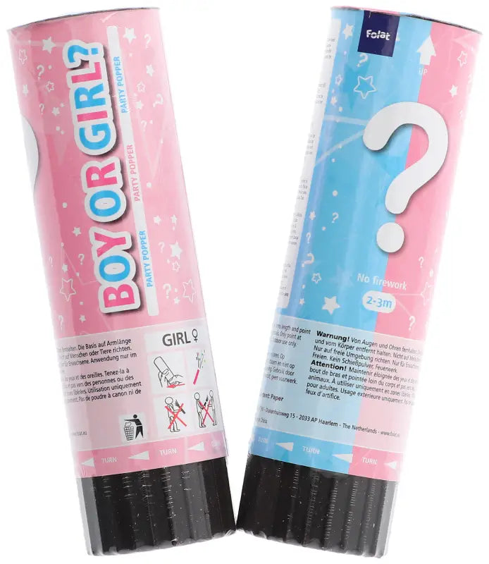 Konfetti Cannon Gender Reveal - 15 cm - Bordskonfetti