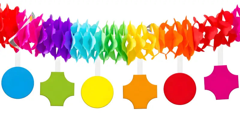 Garland with Pendants Colors Party - 4 meter - Girlang