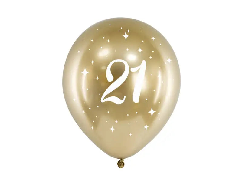 Glansiga Ballonger 30 cm 21 guld