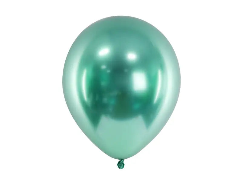 Glansiga ballonger 30cm flaska grön