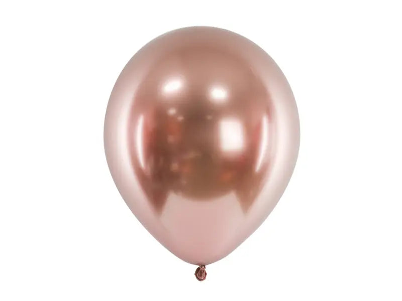 Glansiga ballonger 30cm roséguld