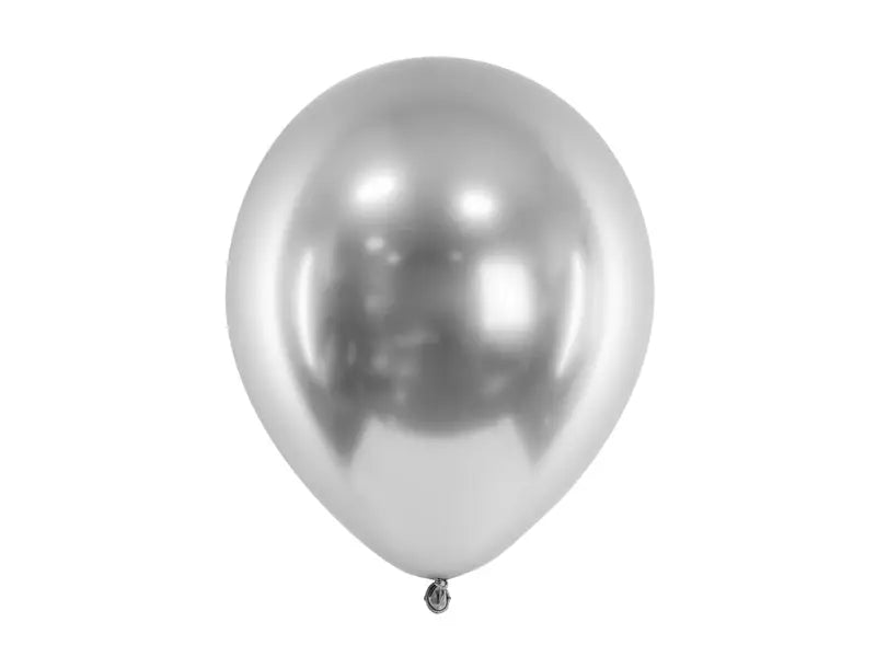 Glansiga ballonger 30cm silver