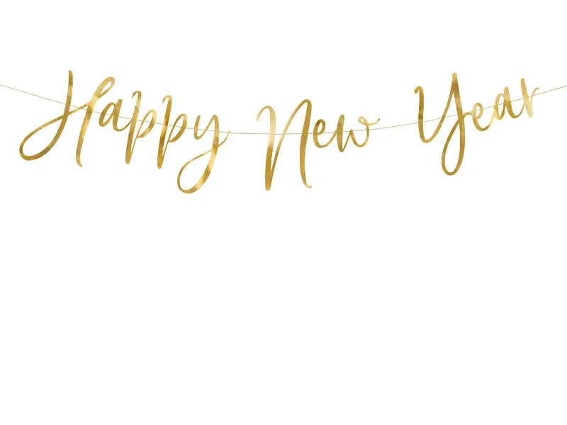 Banner Happy New Year guld