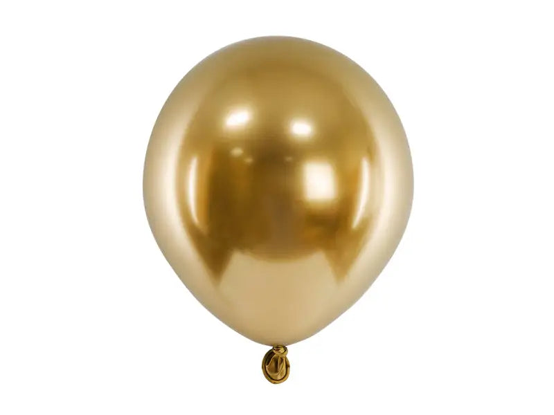 Glossy Ballonger 12 cm guld