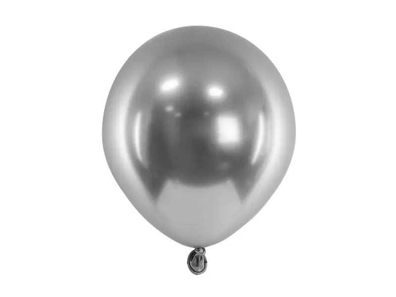 Glossy Ballonger 12 cm mörk silver