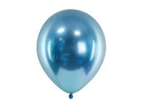 Glossy Ballonger 30 cm blå