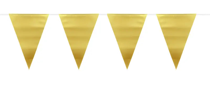 Gold Metallic Matte Bunting - 6 meter - Girlang