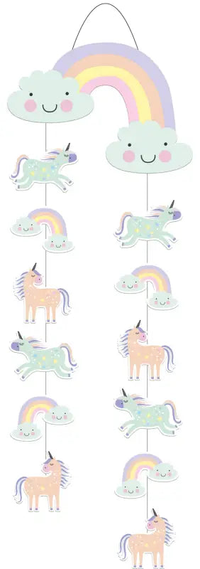 Hängande dekoration Unicorns & Rainbows - 30x85 cm - Hängande dekoration