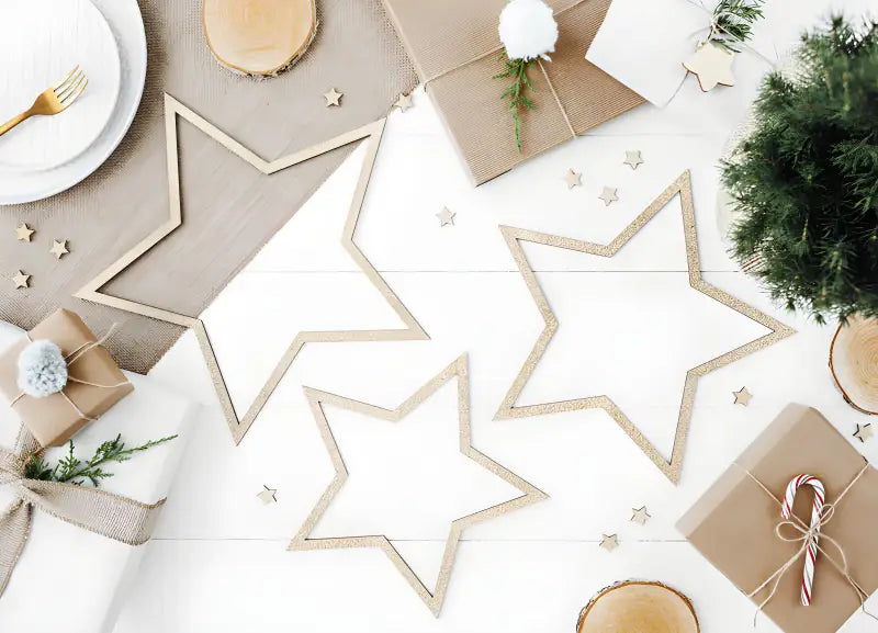 Hanging decorations Stars mix (1 pkt / 3 pc.)